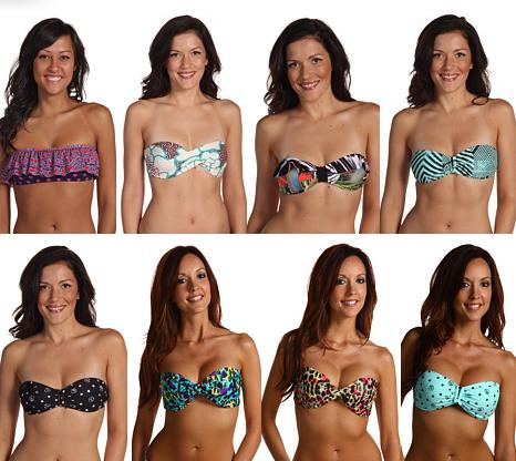 Bandeau plavky - sexy plavky bez ramínek (http://www.luxurymag.cz)